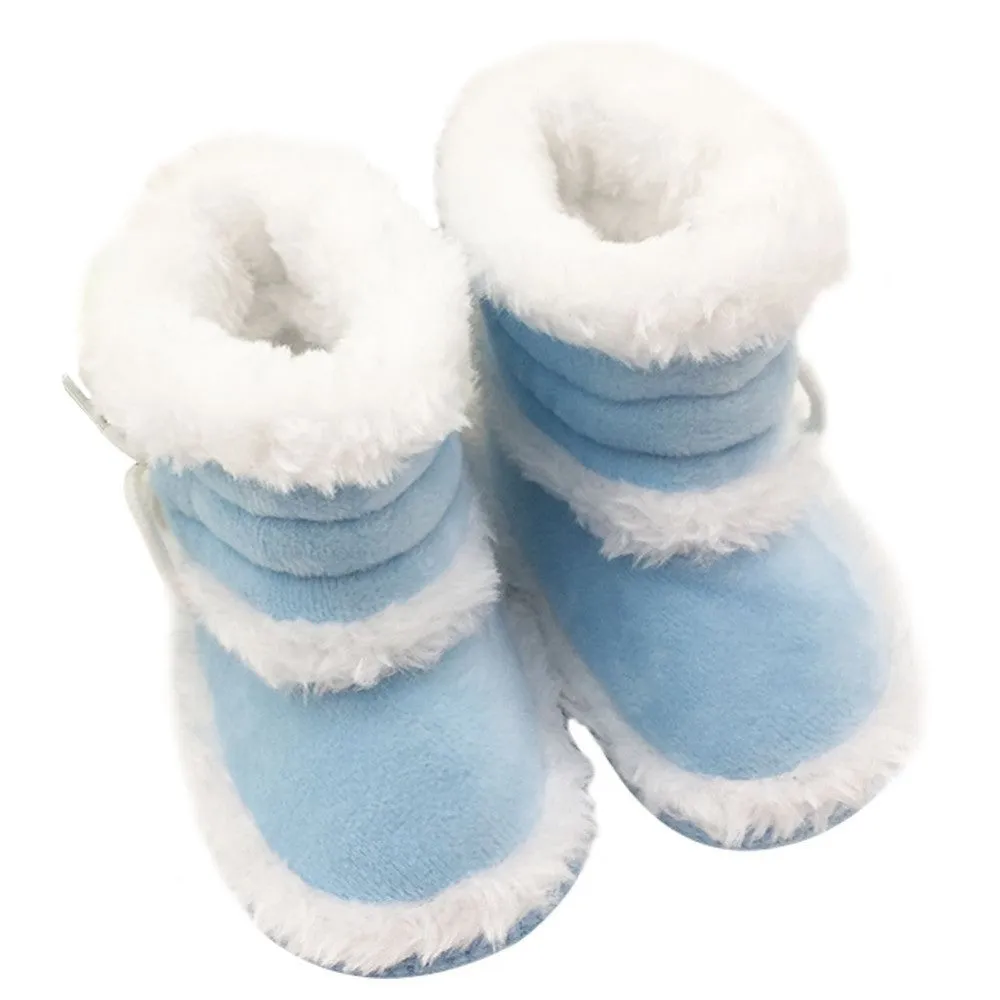 0-18 Months Toddler Baby Warm Booties Girls Boy Soft Sole Boots Crib Infant Shoes Prewalkers PY3 SM6