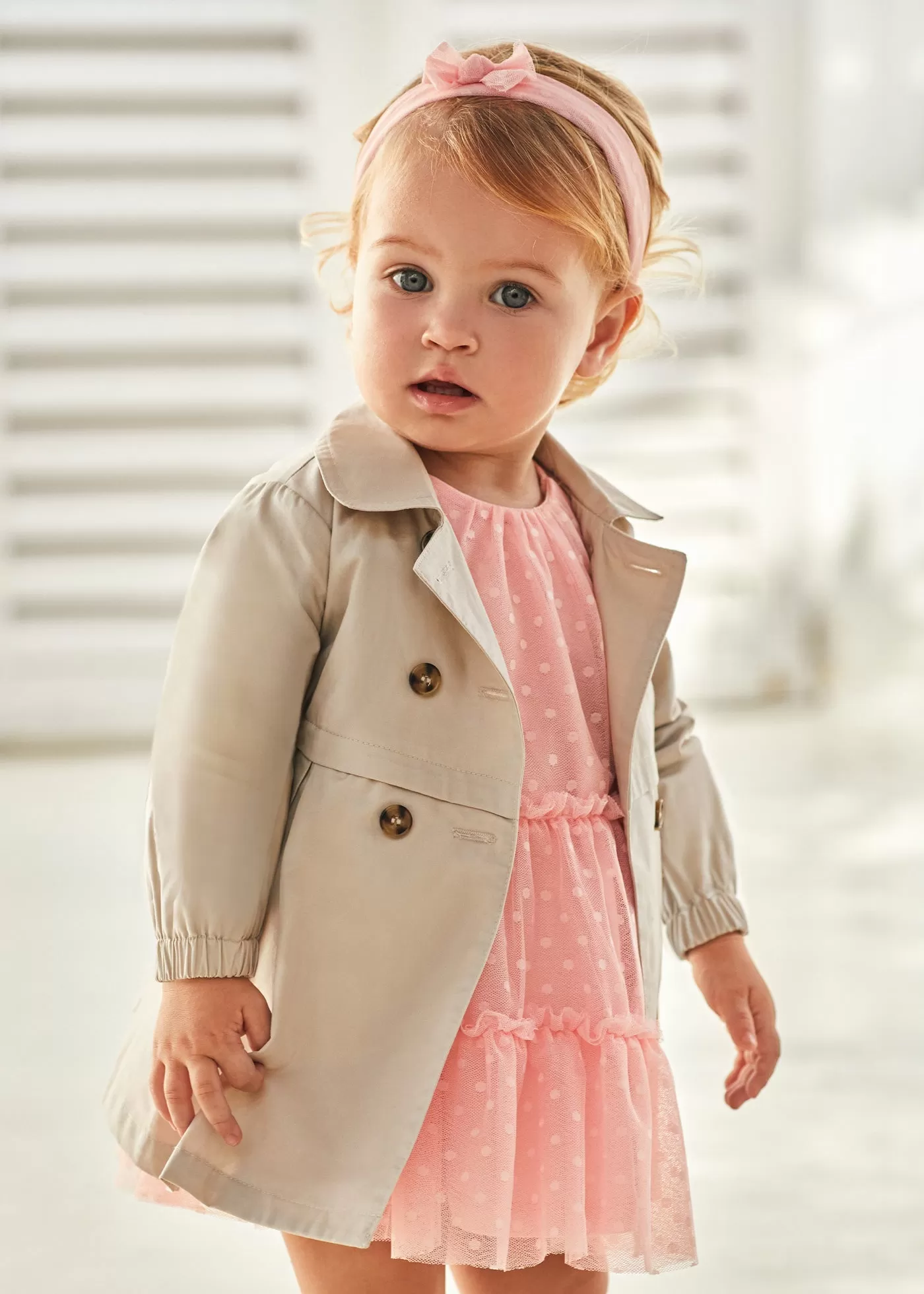 1439 - Raincoat for baby girl - Sand