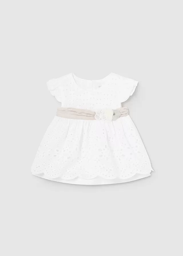 1802 - Dress for newborn girl - Cream