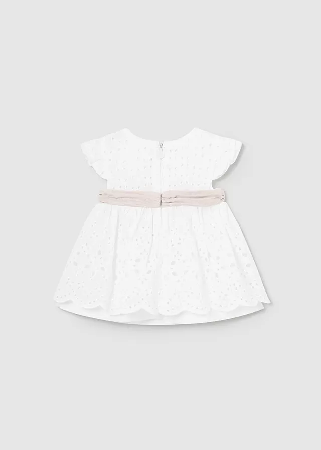 1802 - Dress for newborn girl - Cream