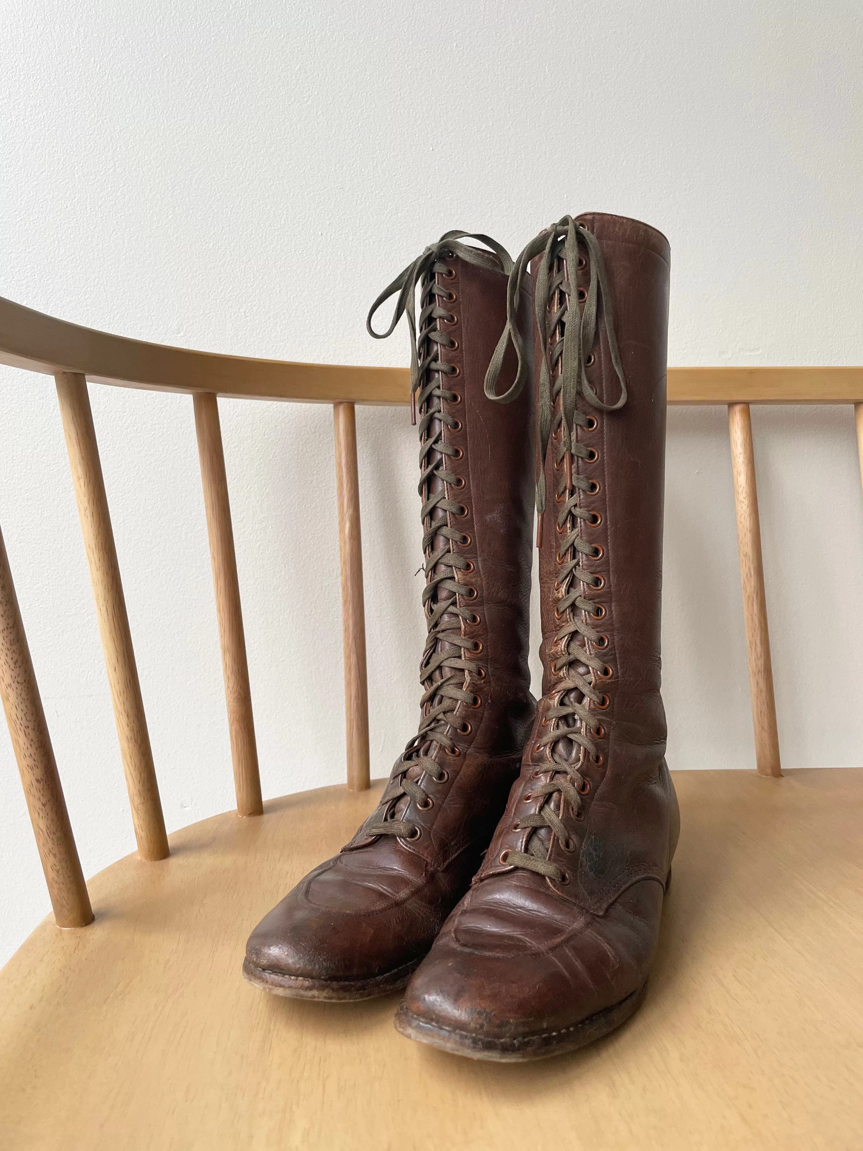 1930s Land Girl Leather Boots