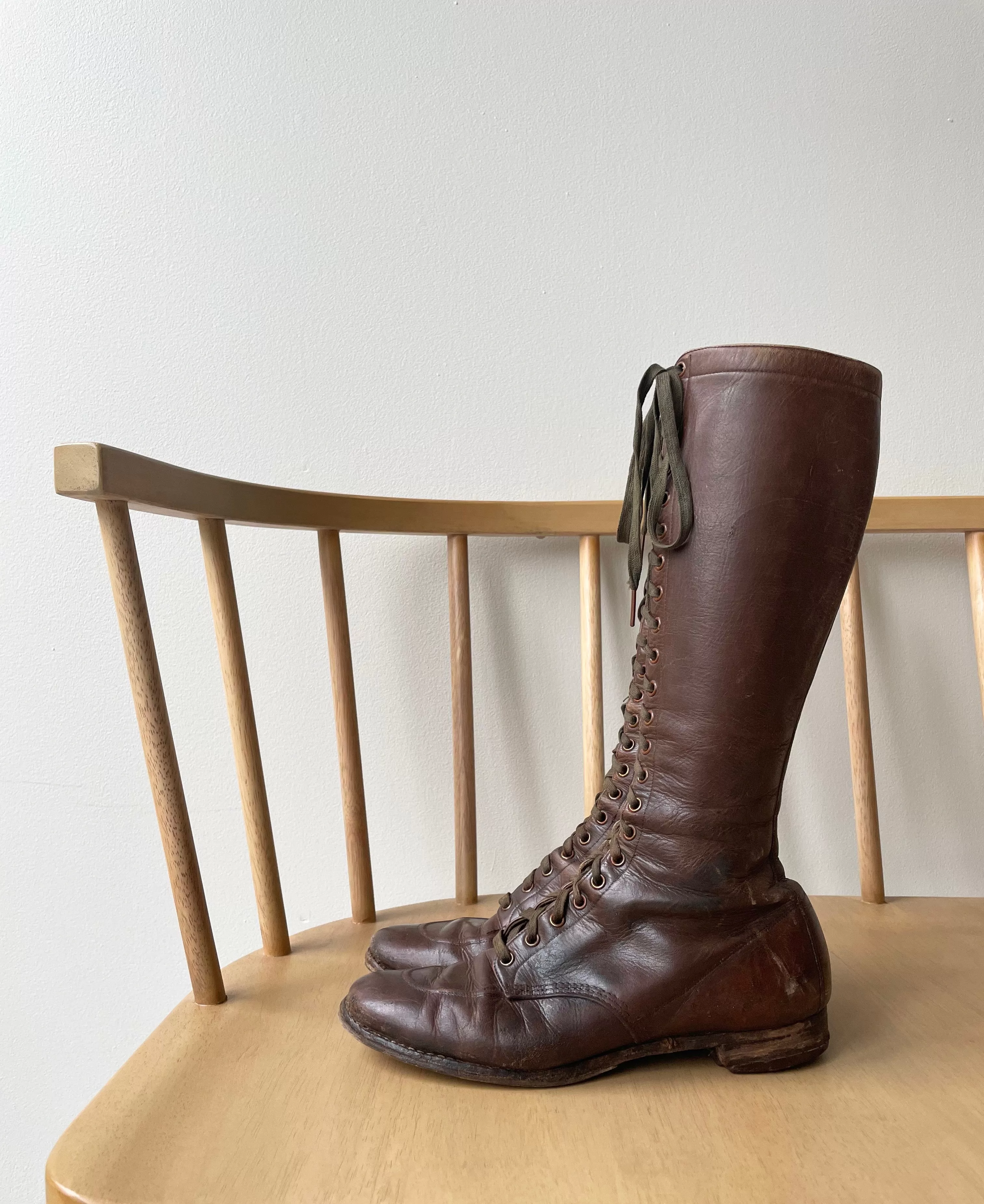 1930s Land Girl Leather Boots