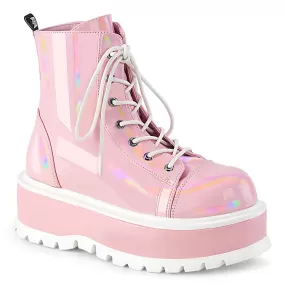 2 Inch Platform SLACKER-55 Baby Pink Holo