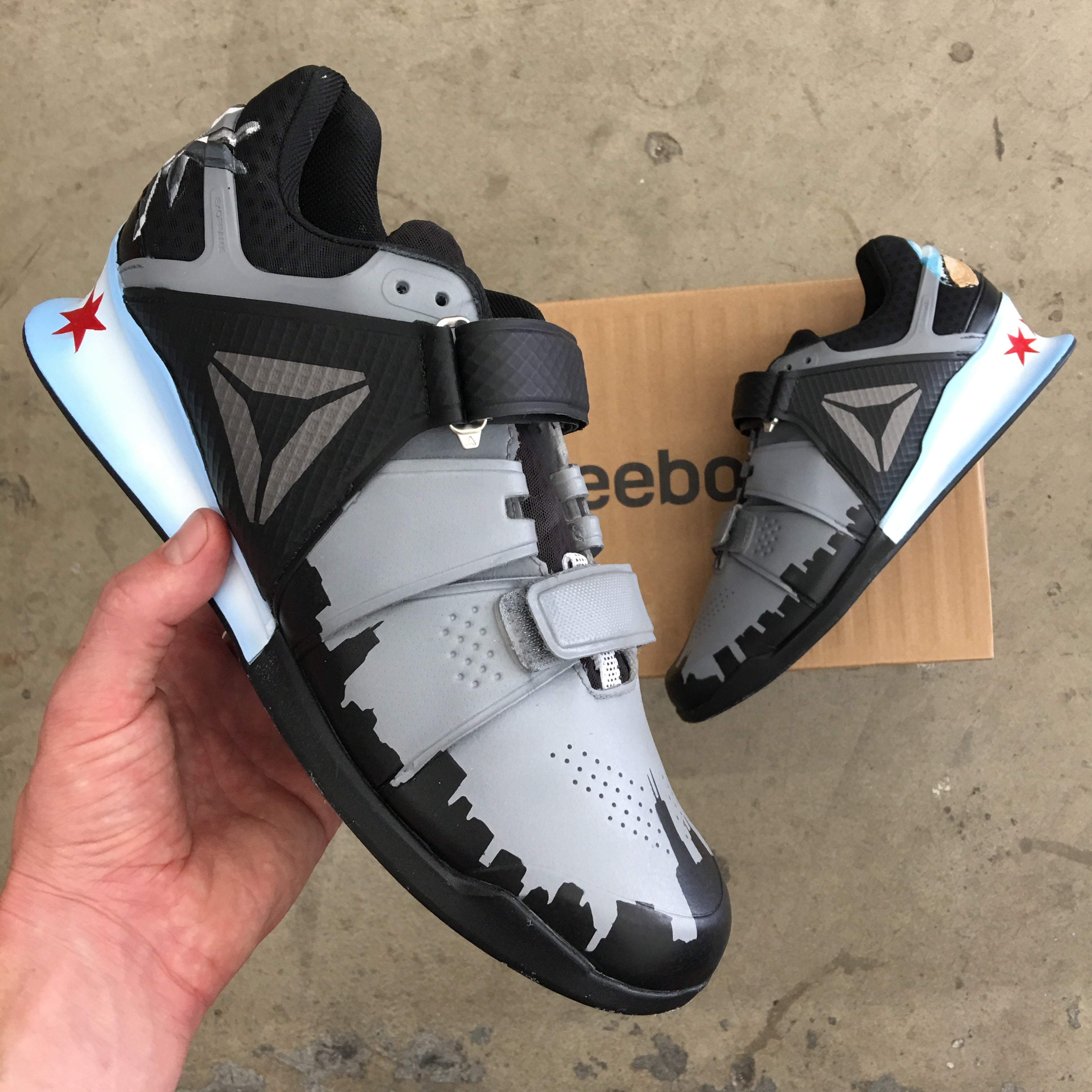 3 pairs Of Custom Painted Reebok Legacy Lifters - Custom Order