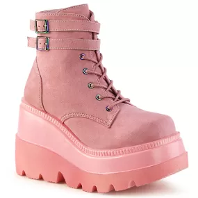 4 Inch Platform SHAKER-52 Baby Pink Suede