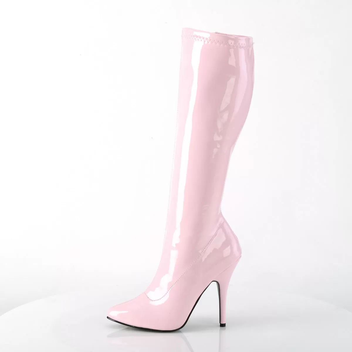 5 Inch Heel SEDUCE-2000 Baby Pink Stretch Patent