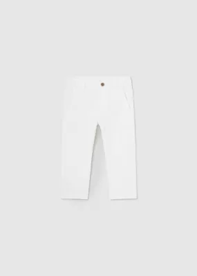 522 - Mayoral Twill basic trousers Baby boy- White