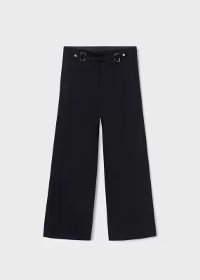 6502 - Cropped pants for teen girl - Black