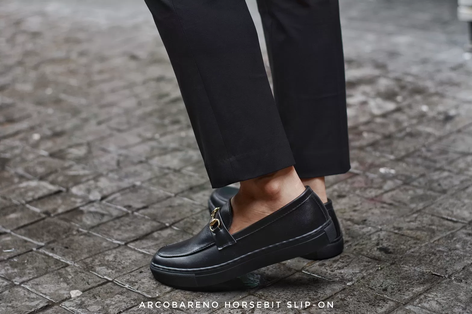 702 Arcobareno Horsebit Slip-On MattBlack