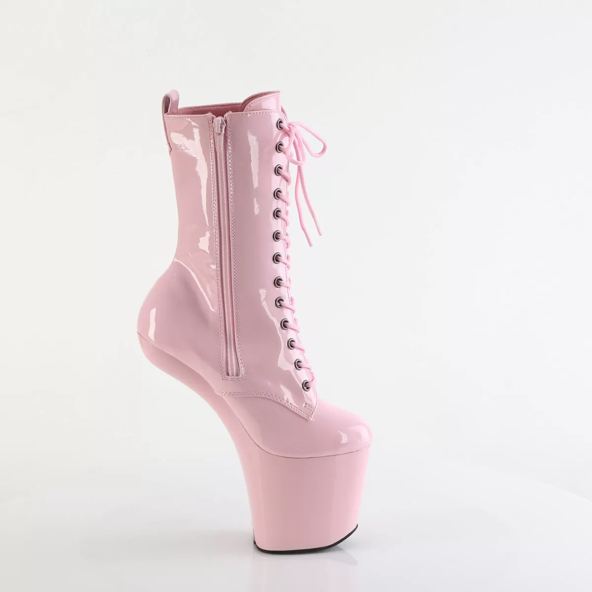 8 Inch Heelless CRAZE-1040 Baby Pink Patent