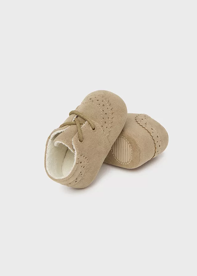 9682- Formal shoes for newborn boy - Beige