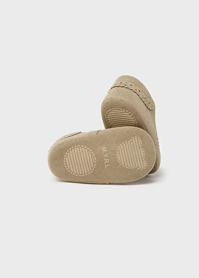 9682- Formal shoes for newborn boy - Beige