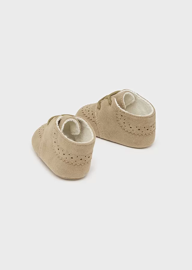 9682- Formal shoes for newborn boy - Beige