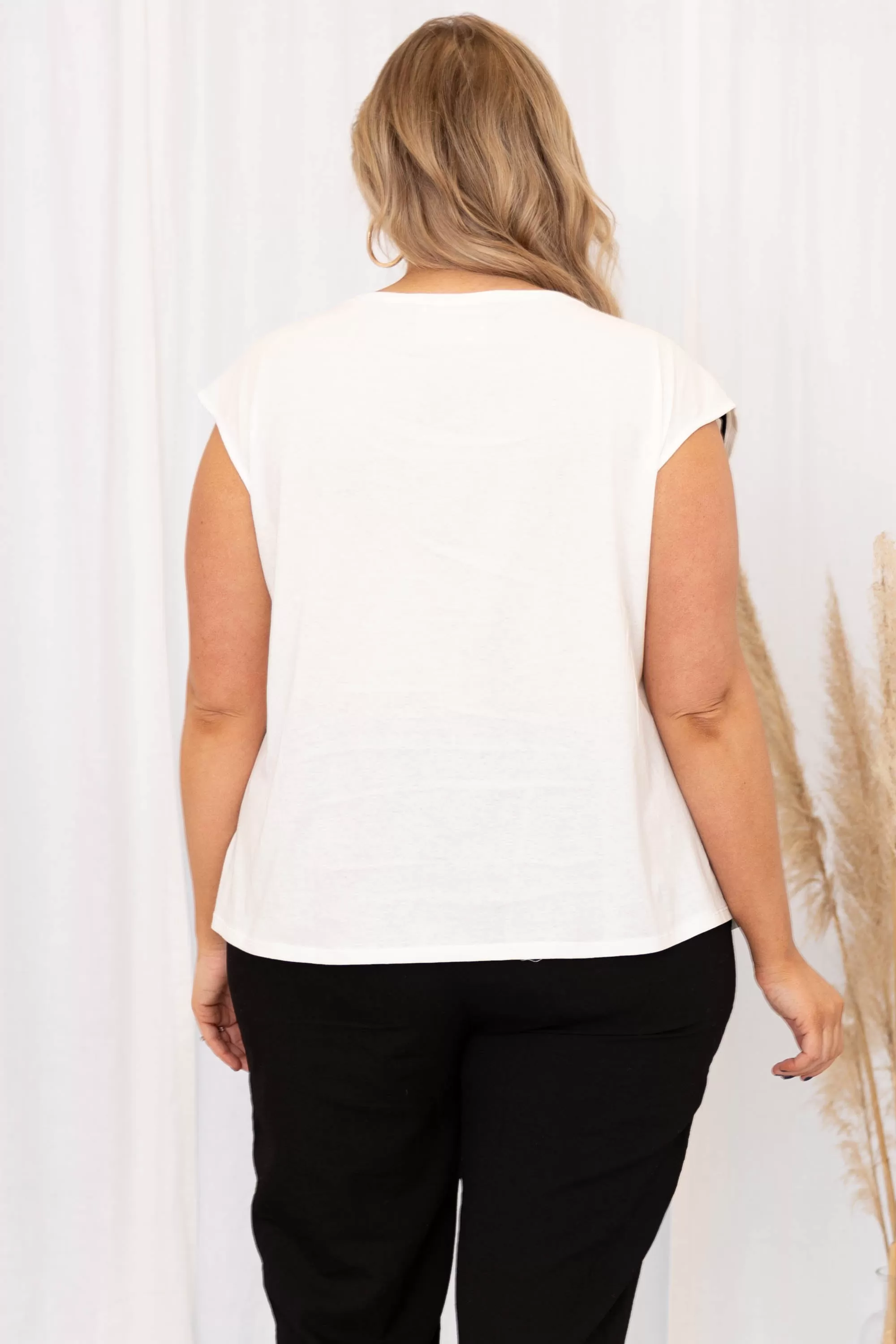 A Bit Confusing Top, Ivory-Black