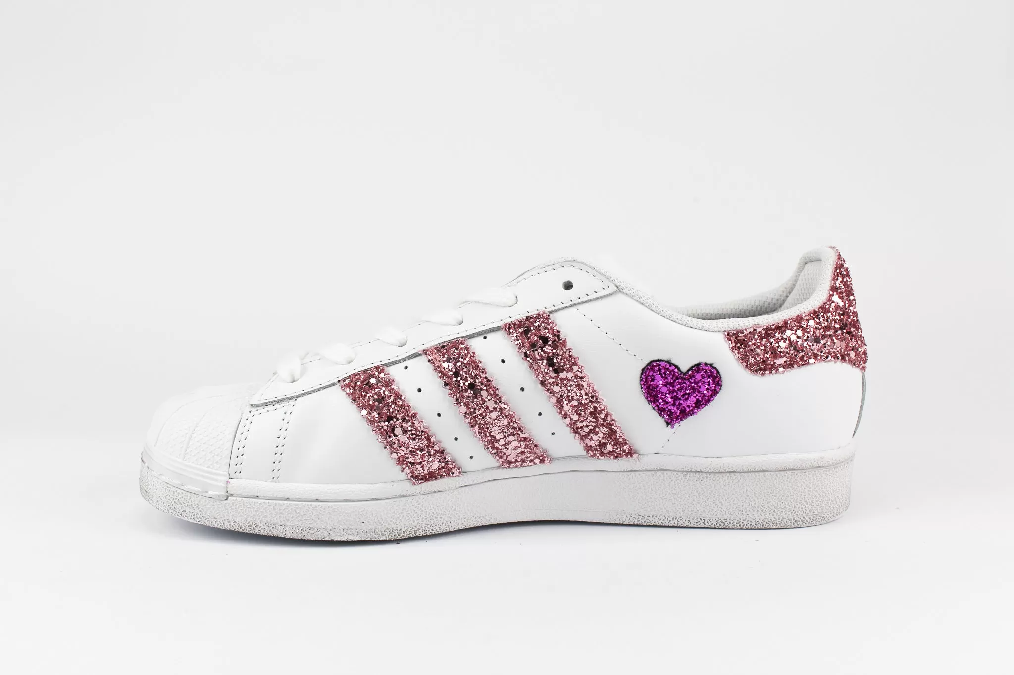 Adidas Superstar J Cuori Pink Glitter