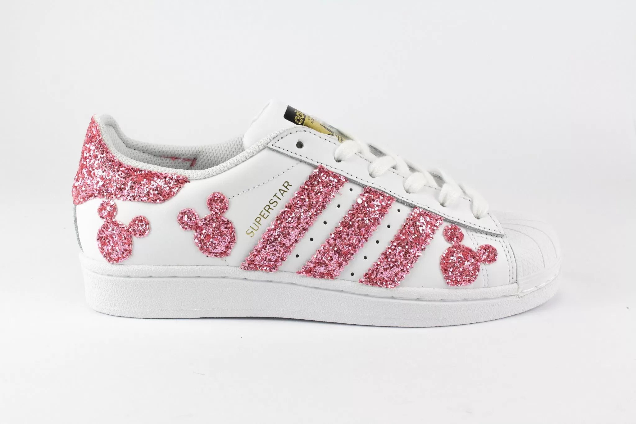 Adidas Superstar J Pink Glitter & Topolini