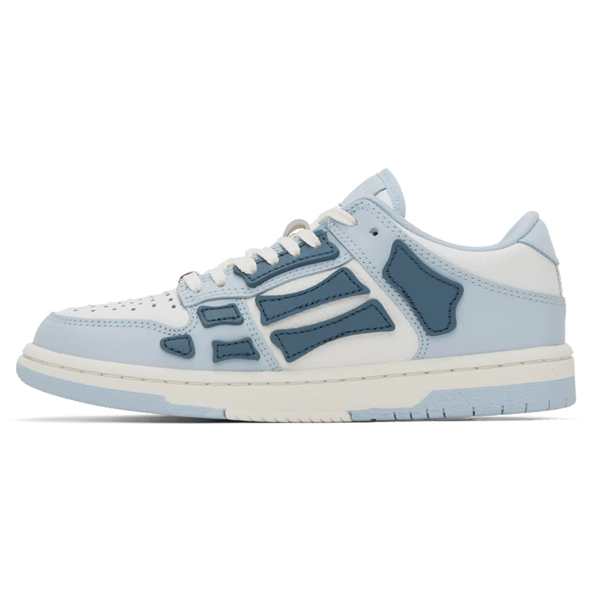 Amiri Skeleton Low Top Baby Blue White Sneaker