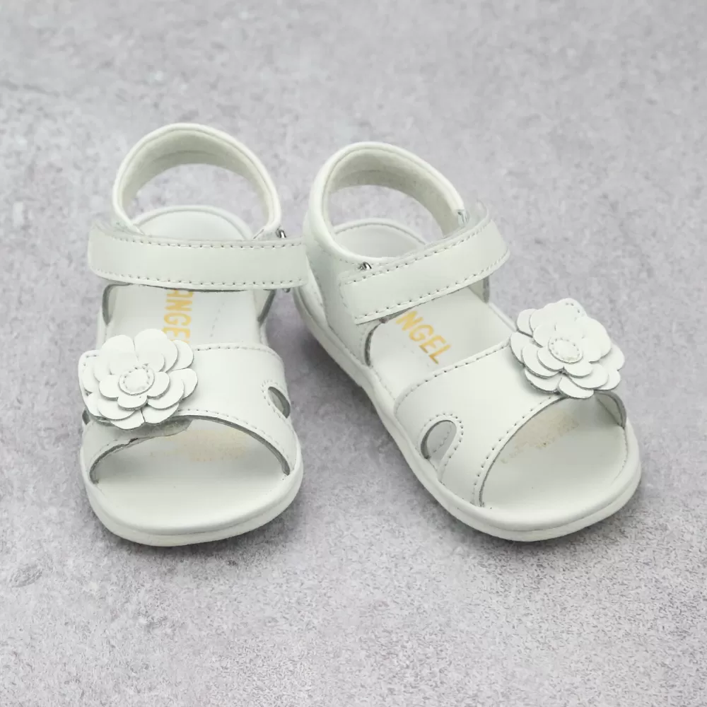 Angel Baby Girls Flower Toe Strap Sandals