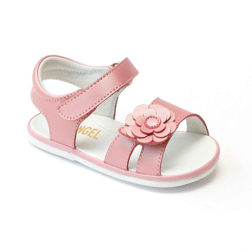 Angel Baby Girls Flower Toe Strap Sandals