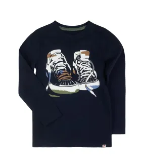 Appaman Kids Sneaker Game Graphic Long Sleeve Tee (Toddler/Little Kids/Big Kids)