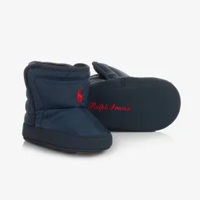 Baby Boys Blue Padded Pre-Walker Boots