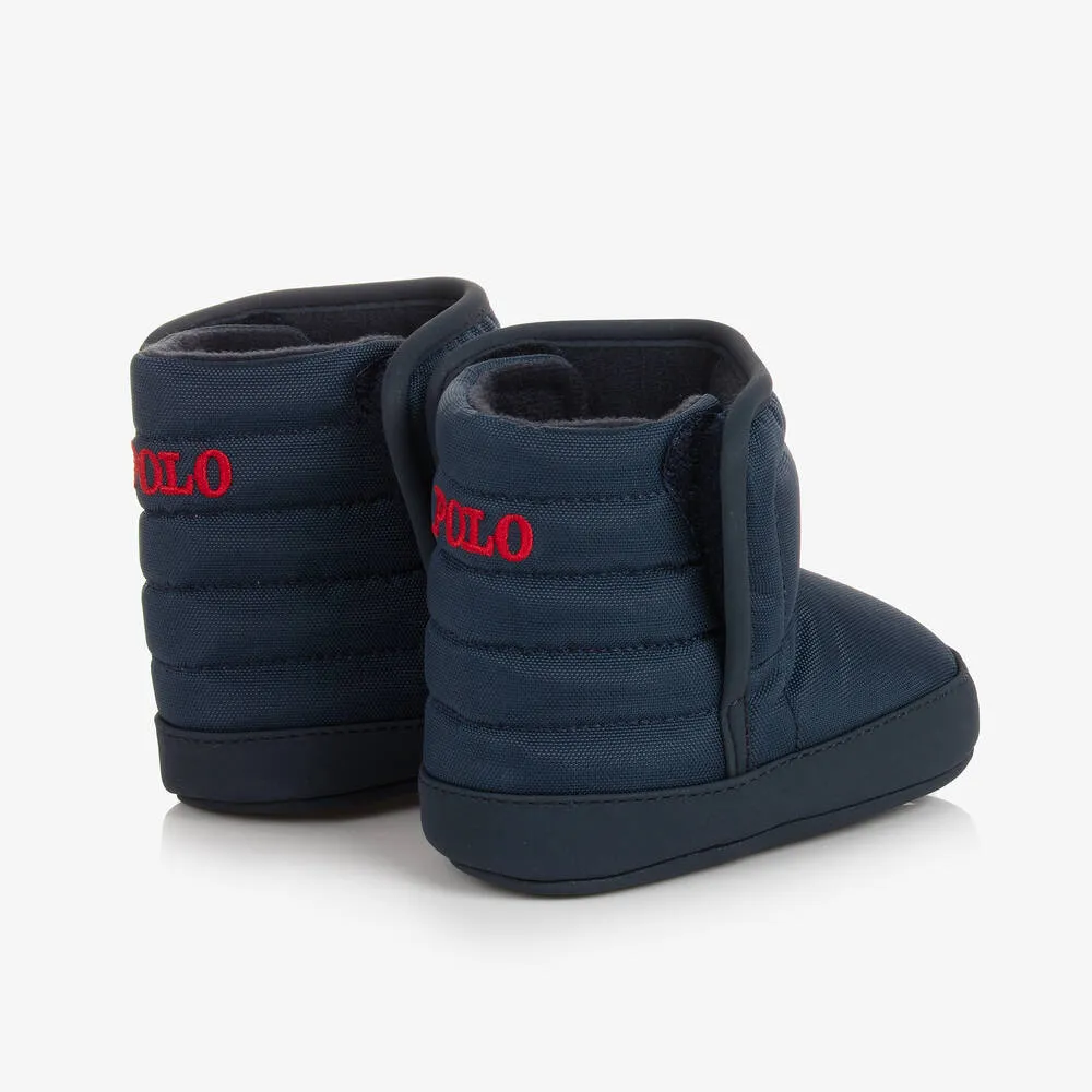 Baby Boys Blue Padded Pre-Walker Boots