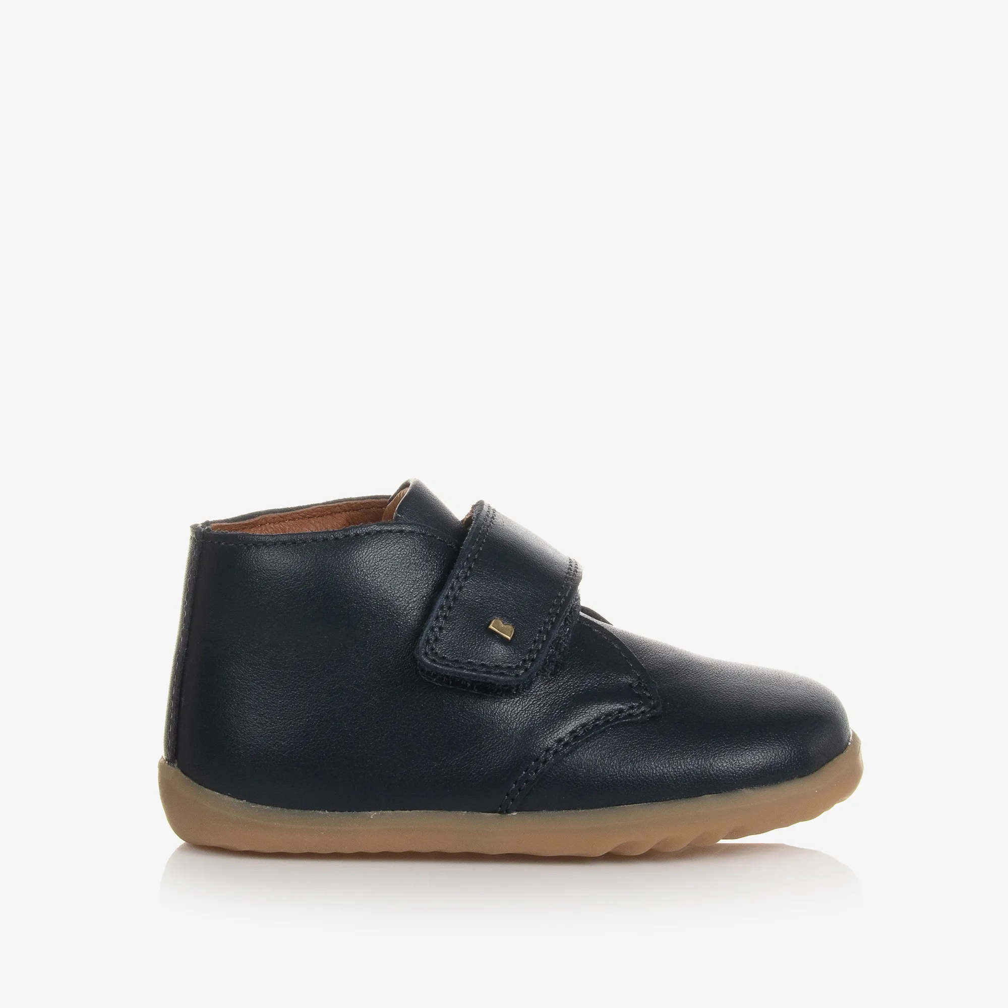 Baby Boys Navy Blue Leather Desert Boots