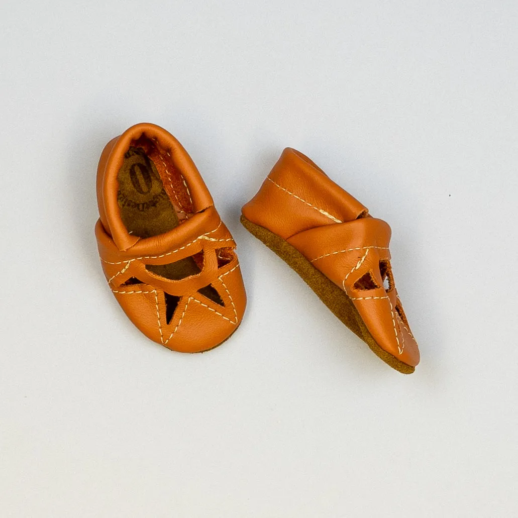 Baby Sandals Leather | Orange Sunshine