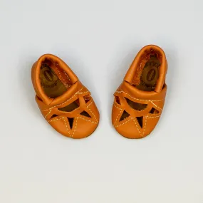 Baby Sandals Leather | Orange Sunshine