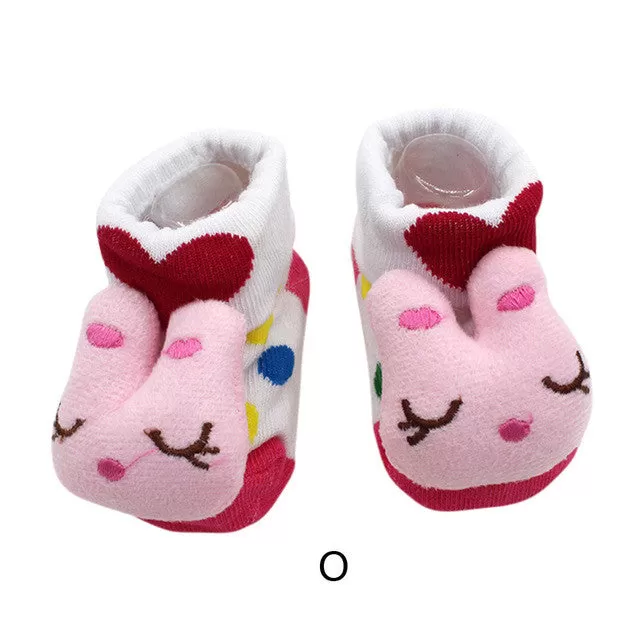 Baby socks Cartoon Newborn Baby Girls Boys Anti-Slip Socks Slipper Shoes Boots Kids sock