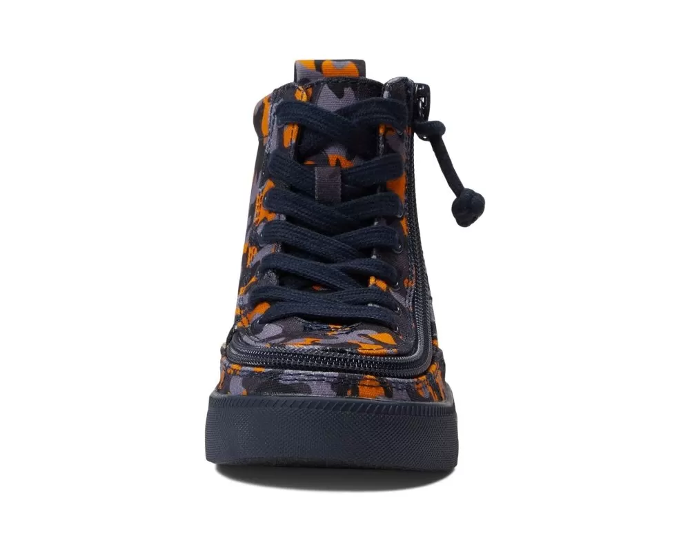 Billy Kids Classic Lace High Tops - Orange Dino