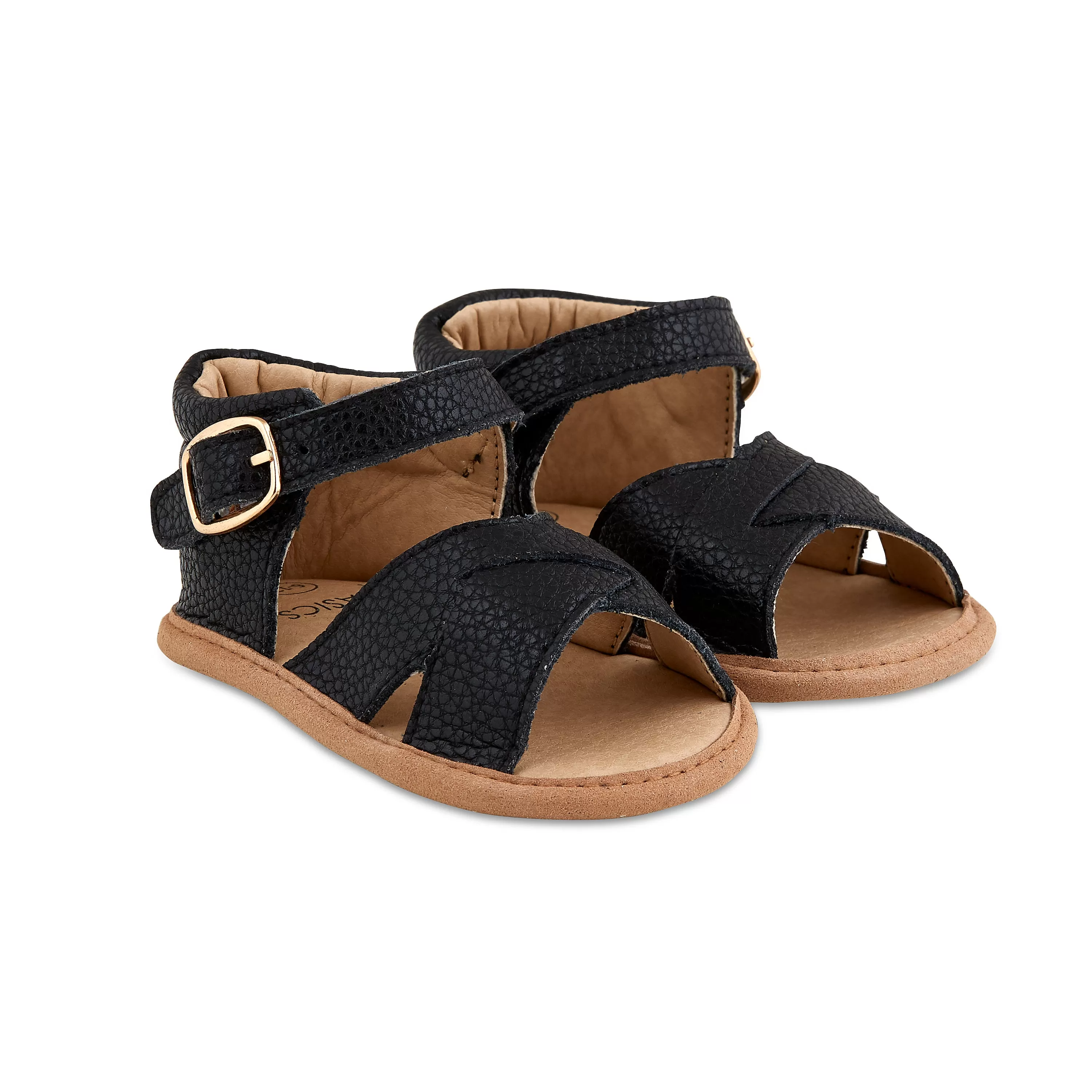 Black Leather Sandals