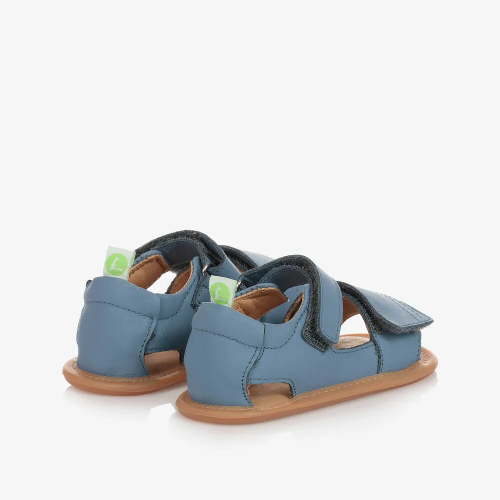 Blue Leather Baby Sandals