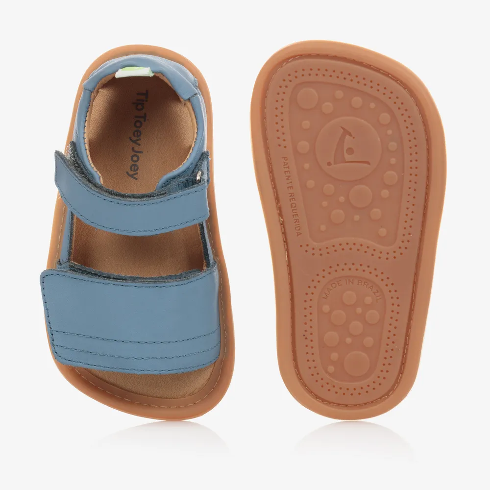 Blue Leather Baby Sandals