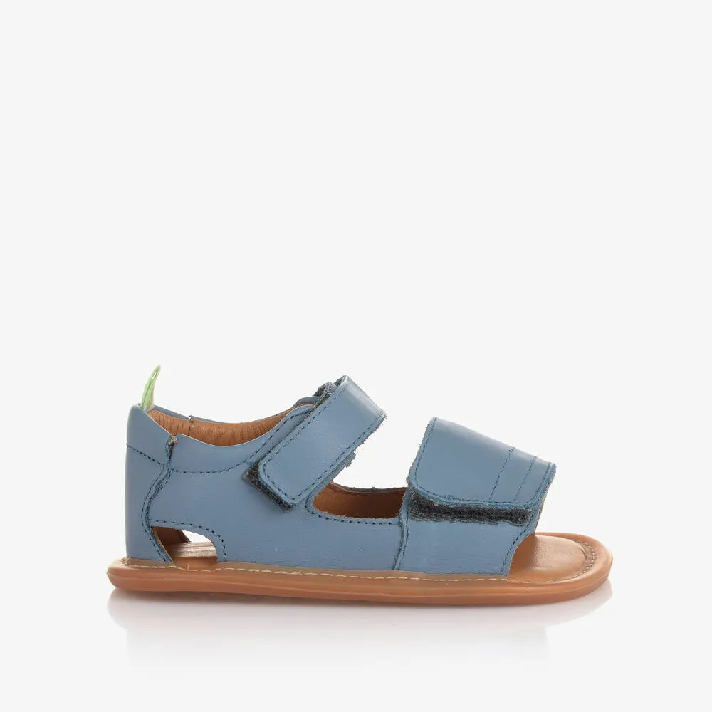 Blue Leather Baby Sandals