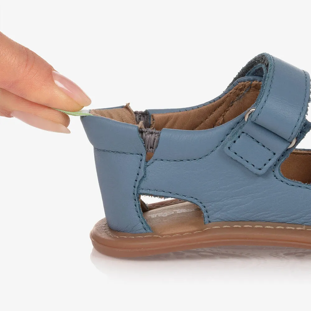 Blue Leather Baby Sandals