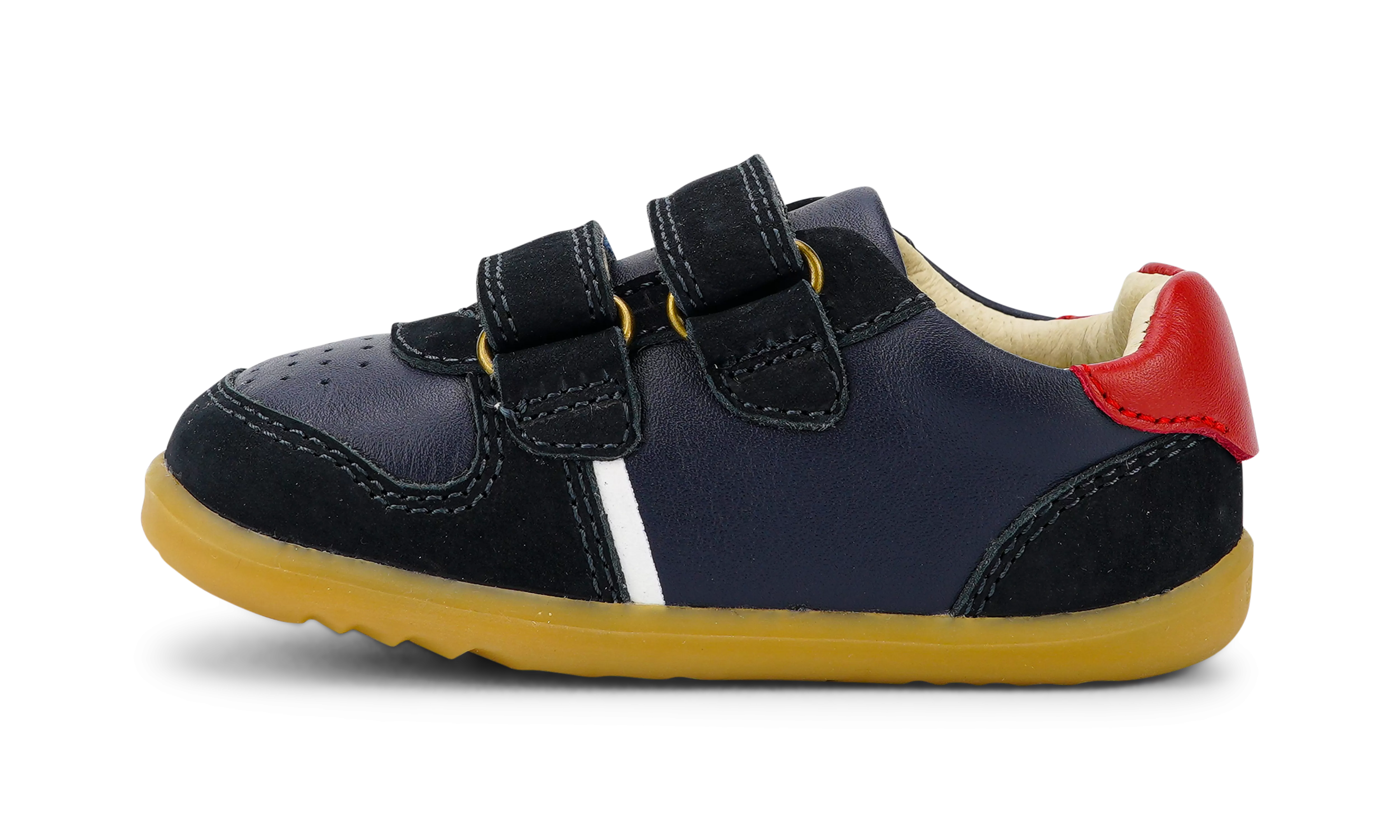 Bobux Step Up Riley Navy + Red