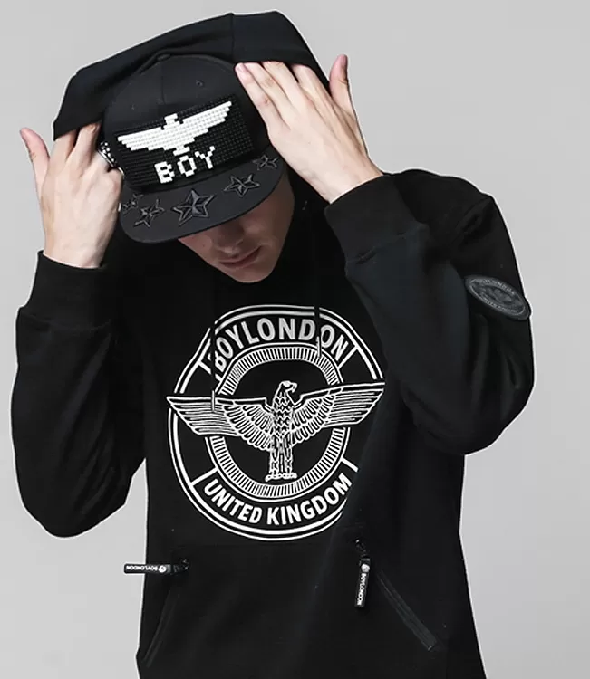 BOY LONDON  |Pullovers Studded Long Sleeves Cotton Hoodies