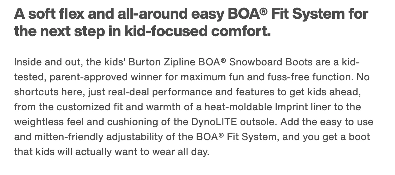 Burton KIDS Zipline Boa Snowboard Boot