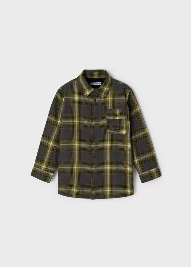 Checked overshirt for boy - Oil