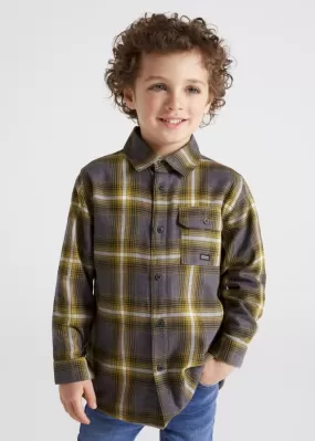 Checked overshirt for boy - Oil