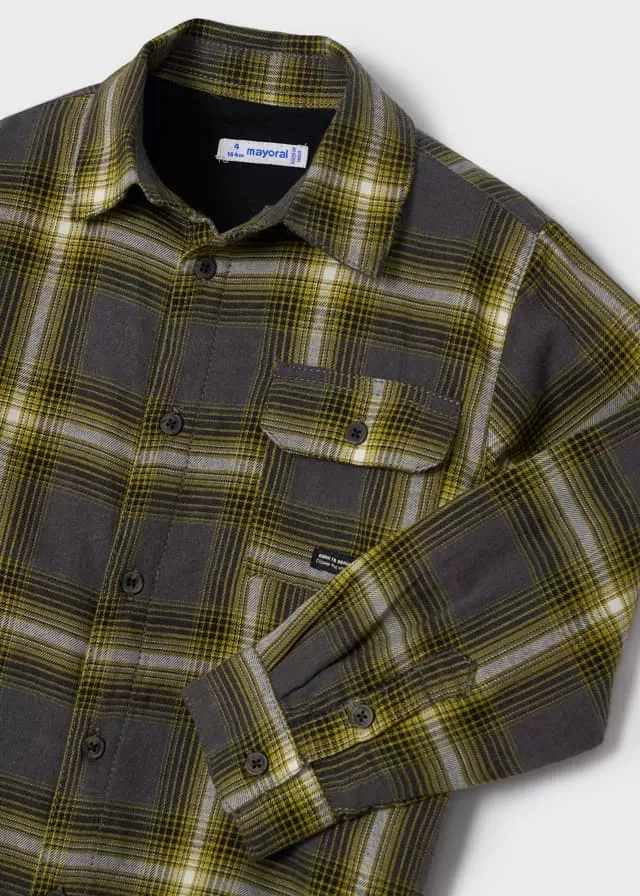 Checked overshirt for boy - Oil