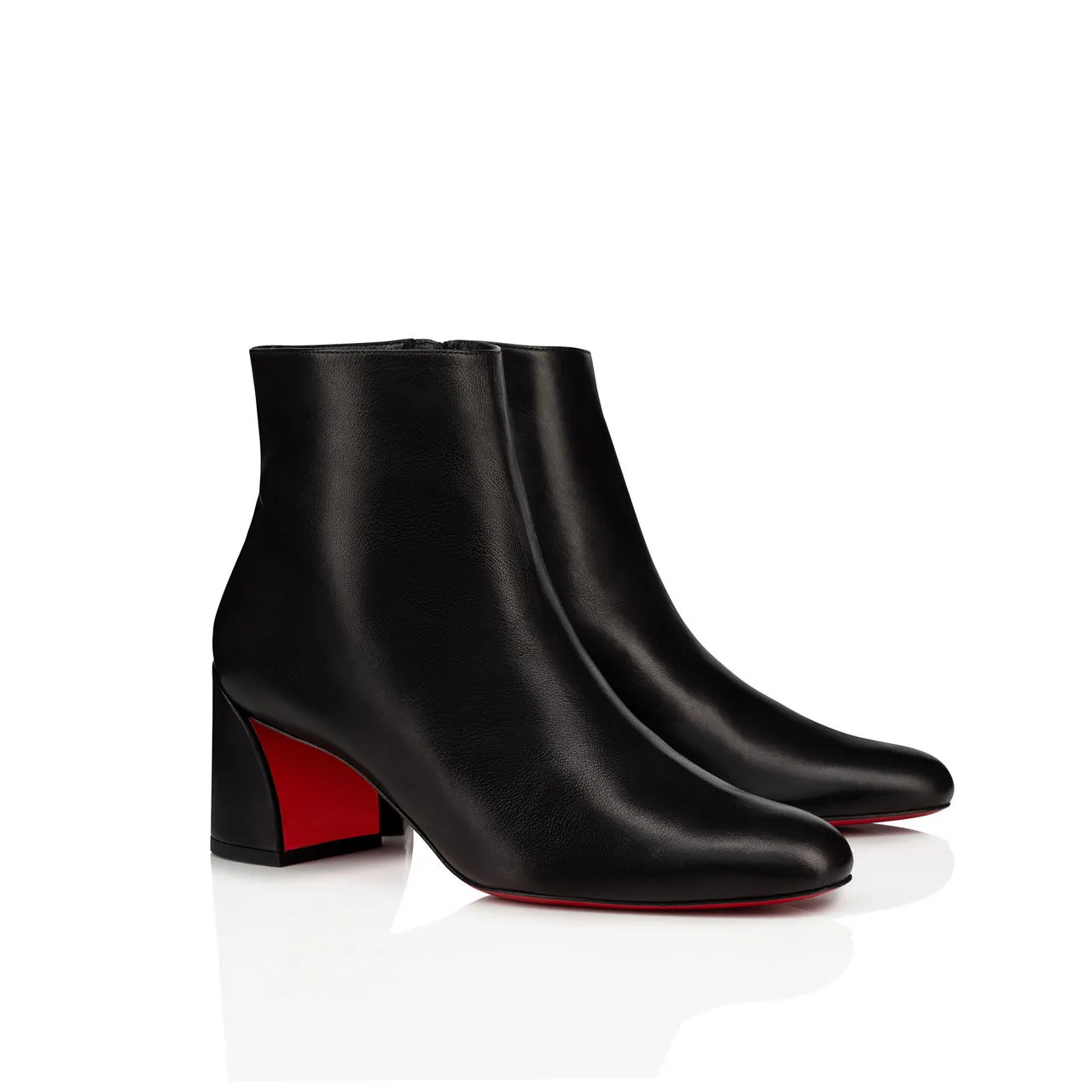 CHRISTIAN LOUBOUTIN Turela 55 Leather Low Boots - Black