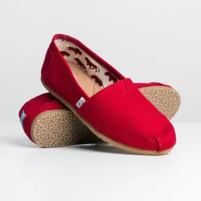 Classic Red Canvas Toms