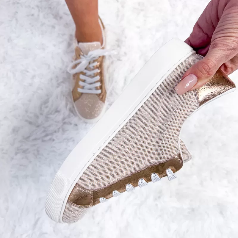 Corky's Rose Gold Shimmer Supernova Sneaker