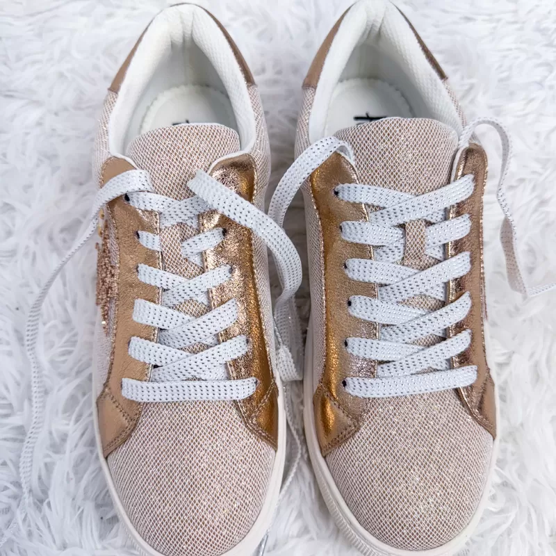 Corky's Rose Gold Shimmer Supernova Sneaker