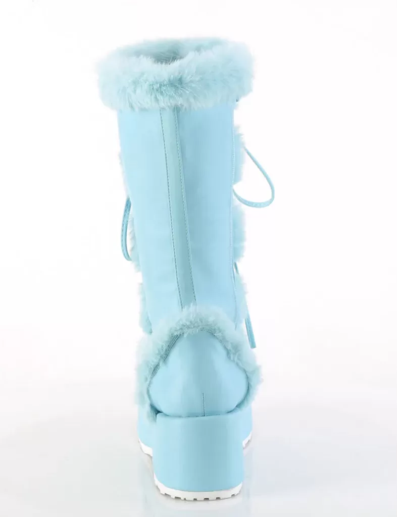 DEMONIA CUBBY 311 PLATFORM BOOTS - BABY BLUE