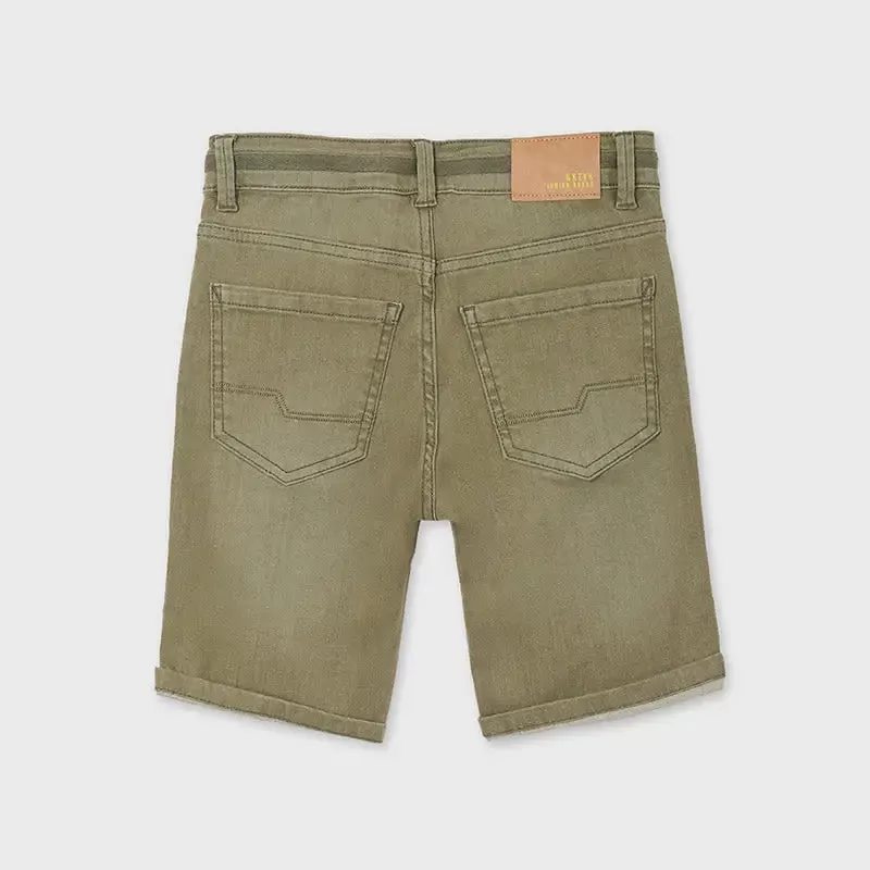 Denim Short for Teen Boy Hunt Green