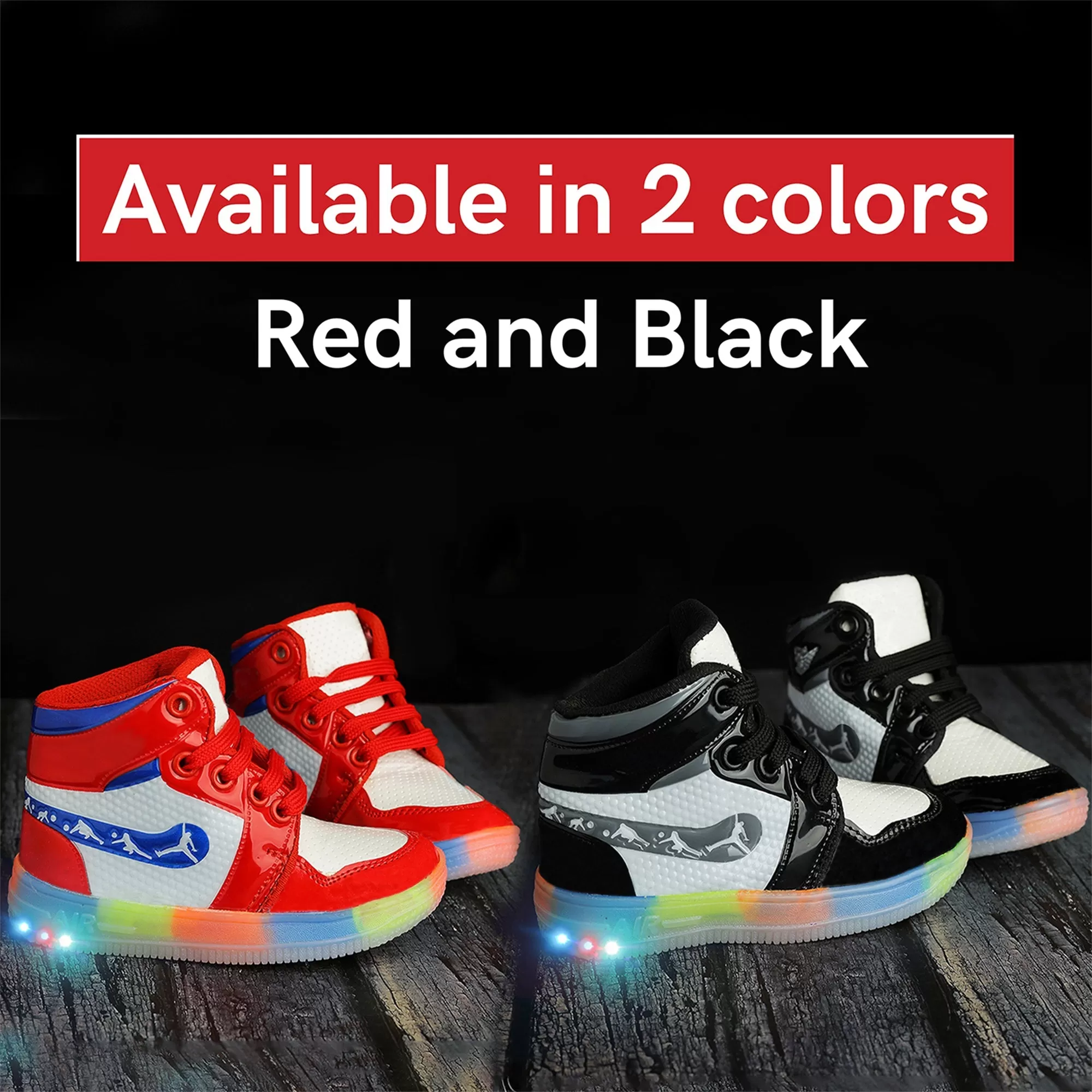 Elegant LED Kids Sneakers | Combo (Qnty 2)