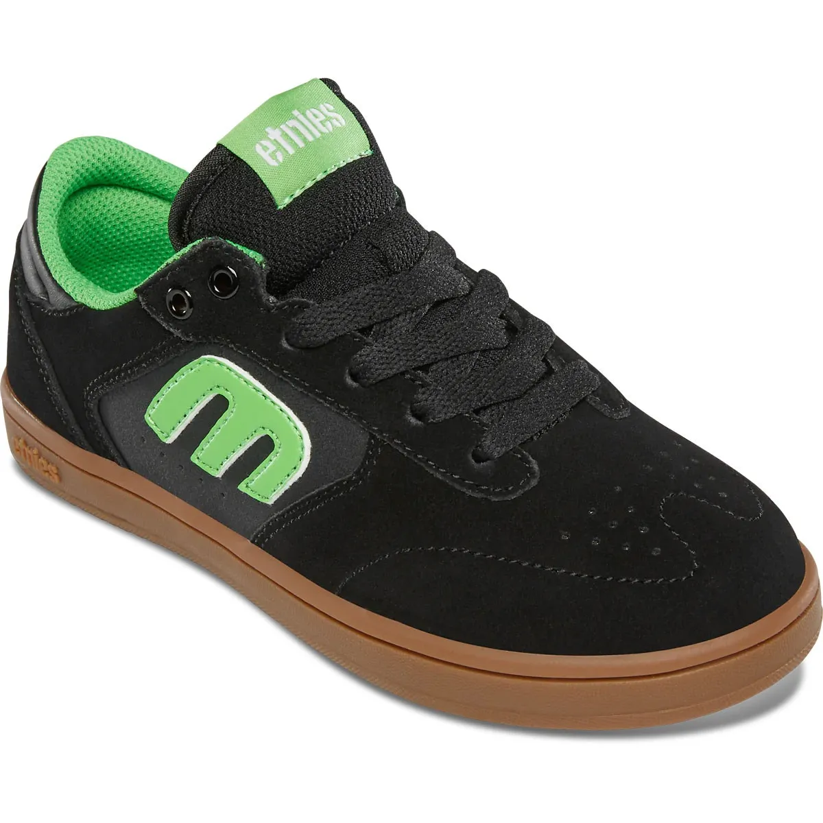 Etnies Windrow Kids Skate Shoes - Black/Green/Gum